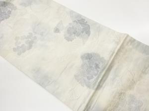 ふくれ織花輪に花鳥・唐草模様織出し名古屋帯